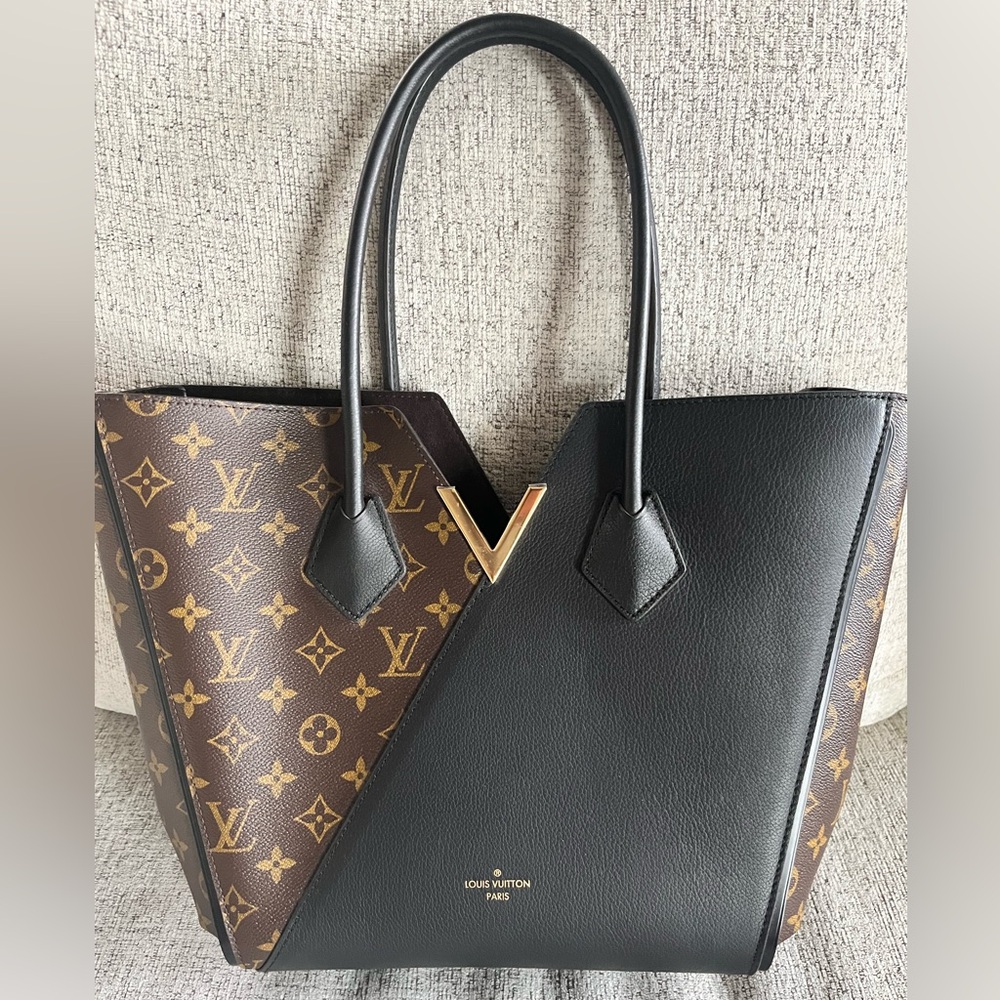 Louis Vuitton MM Kimono bag in black and monogram brown